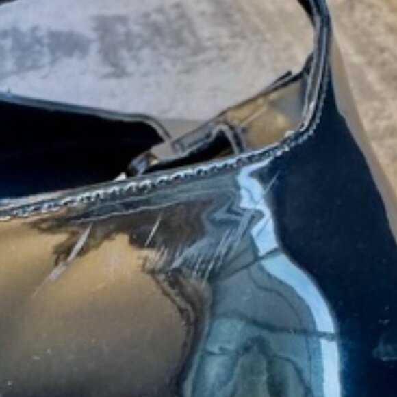 Zara Black Patent Double Strap Low Block Heel Mary Janes - Picture 8 of 15